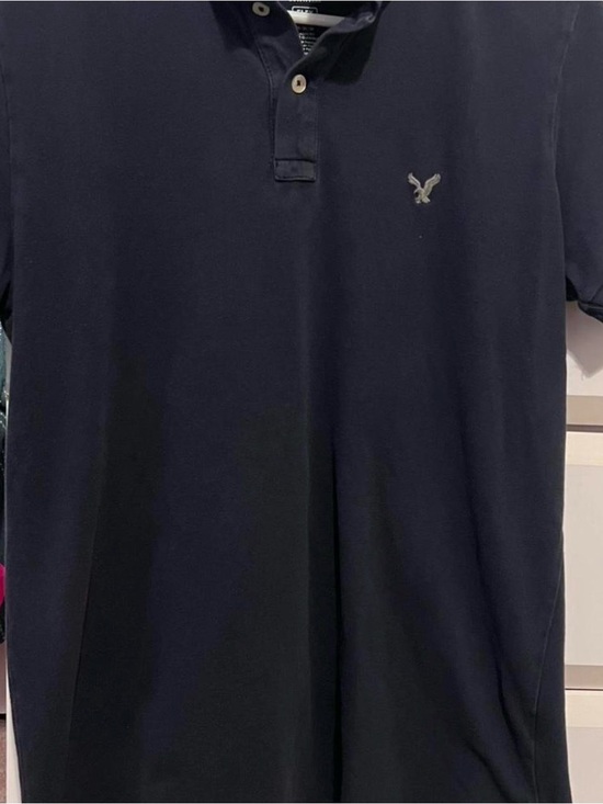 American Eagle Outfitters Other - American Eagle Outfitters Navy Polo with Embroidered Eagle